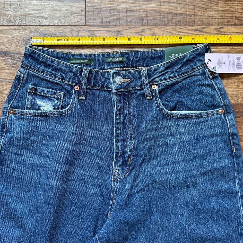 Wild Fable Women’s Baggy Super High Rise Distressed Ripped Jeans Size 8 NWT - Picture 6 of 11